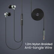 Portronics conch tune A earphone comes with 1.2m anti-tangle wire