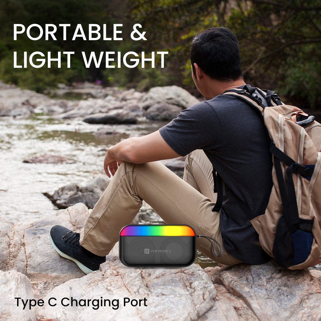 Potronics Plug Buy Portronics Pulg 2-8W Portable Bluetooth Speaker With RBG