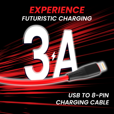 Portronics Silklink 3A USB to 8 Pin Fast charging Cable for Iphone| fast charging cable| lighting cable