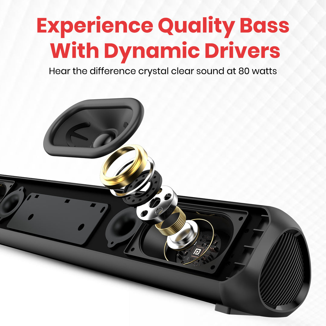 Buy Portronics Pure Sound Pro X 80w Wireless HD Soundbar With Subwoofer