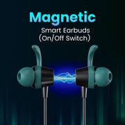 Portronics harmonics x2 Neckband Wireless headphones and bluetooth earphones come with smart magnetic earbuds