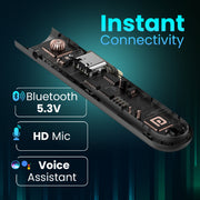 Portronics Harmonics X2 Neckband headphones has instant connectivity like bluetooth 5.3v and voice assistant 