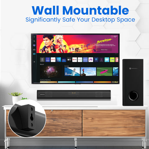 Portronics Pure Sound 106 120w Bluetooth sound bar comes with wall mount
