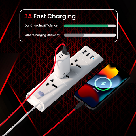 Portronics Silklink 3A USB to 8 Pin Fast charging Cable for Iphone| fast charging lighting cable