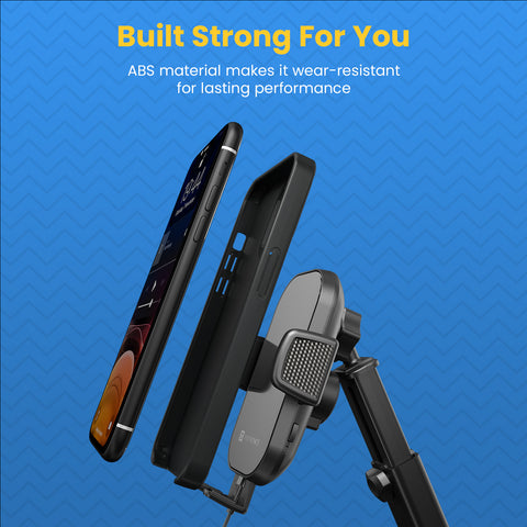 Portronics Clamp 3 mobile holder for car build with high quality ABS material 