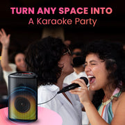 Portronics Dash 8 portable bluetooth party speaker comes with wired karaoke mic to sing your own song