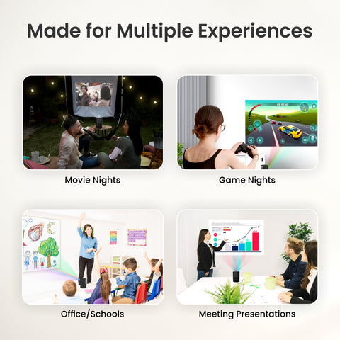 Portronics Beem 400 Portable Bluetooth wireless Projector for Entertainment