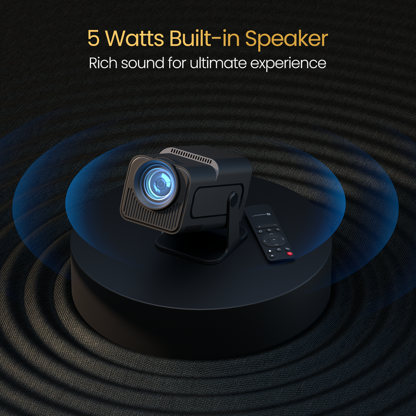 Beem 470 portable mini projector with Android OS – perfect for home entertainment| projector with 5w speaker| best portable projector online