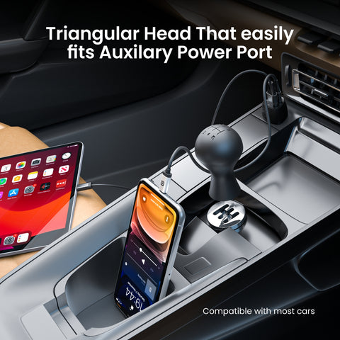 car charger with triangular head that is easy to use 