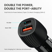 Portronics Car Power 17 car charger with double port