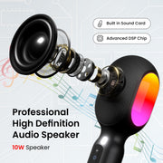 Portronics Dash 2 wireless karaoke microphone with 10w speaker