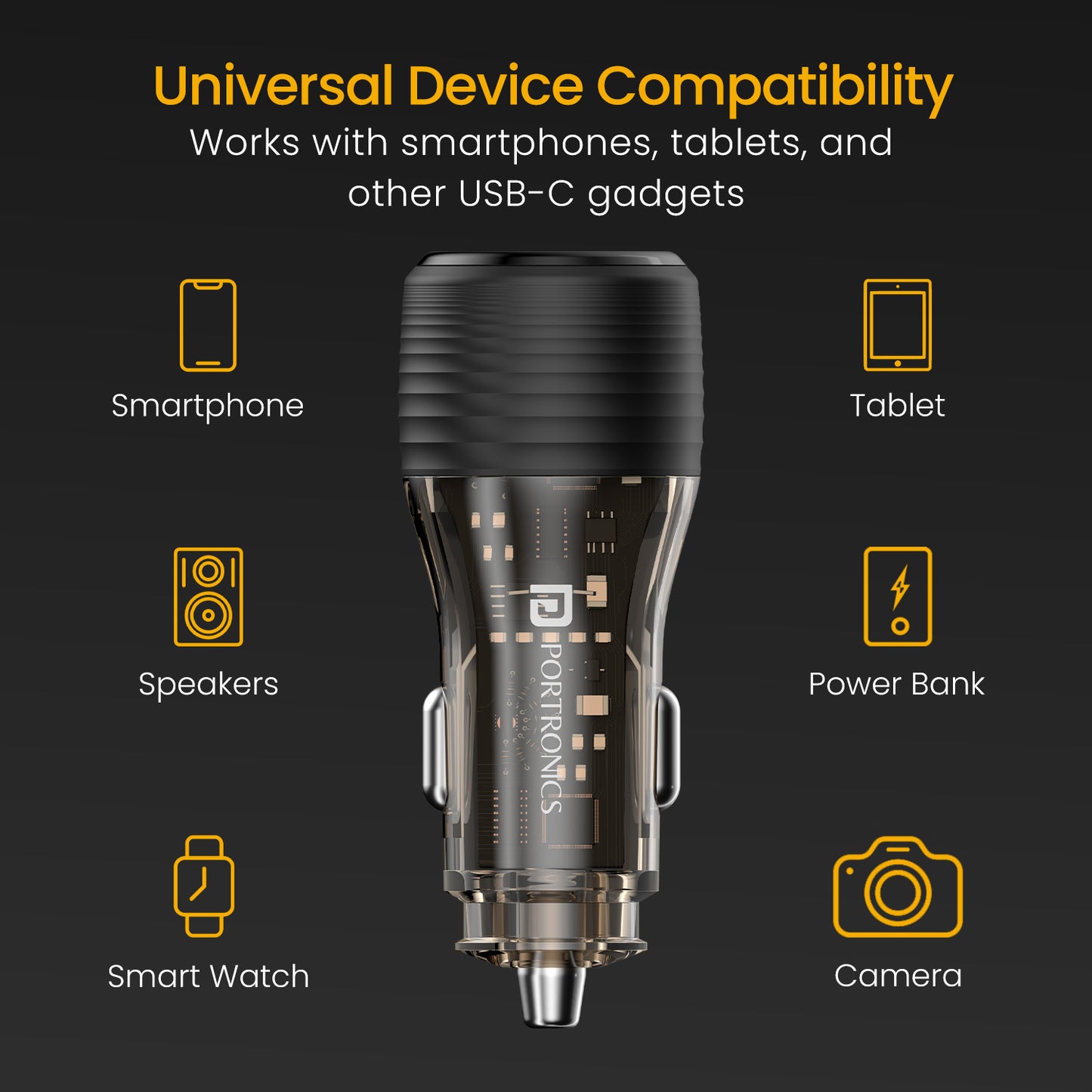 Dual port car charger fast charging adapter for car power, Car Power View Plus enhances car interior with universal device compatibility and reliable protection.