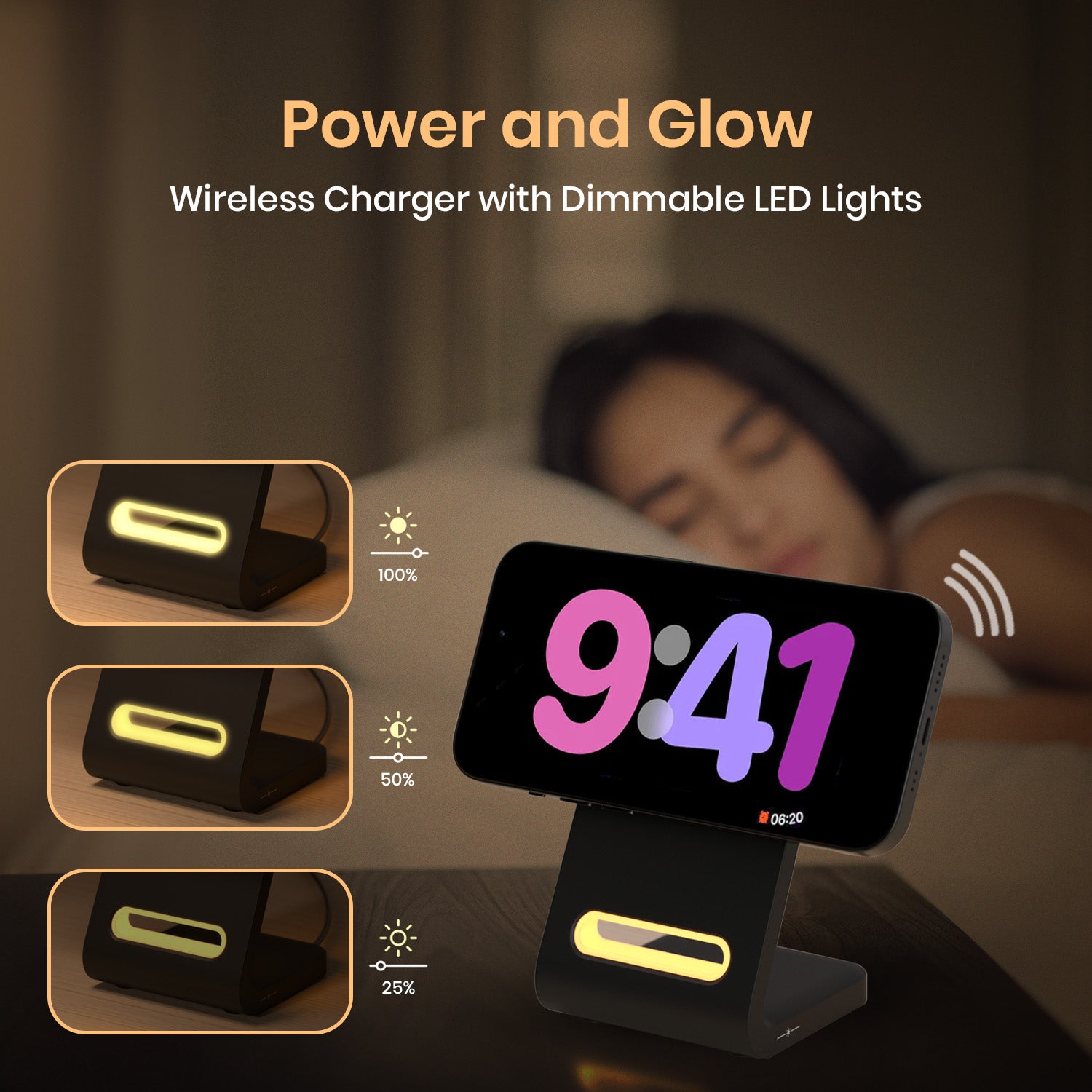 Portronics FLUX best 15W MagSafe magnetic charger with night led light| best charger for android| wireless charger in india at best price