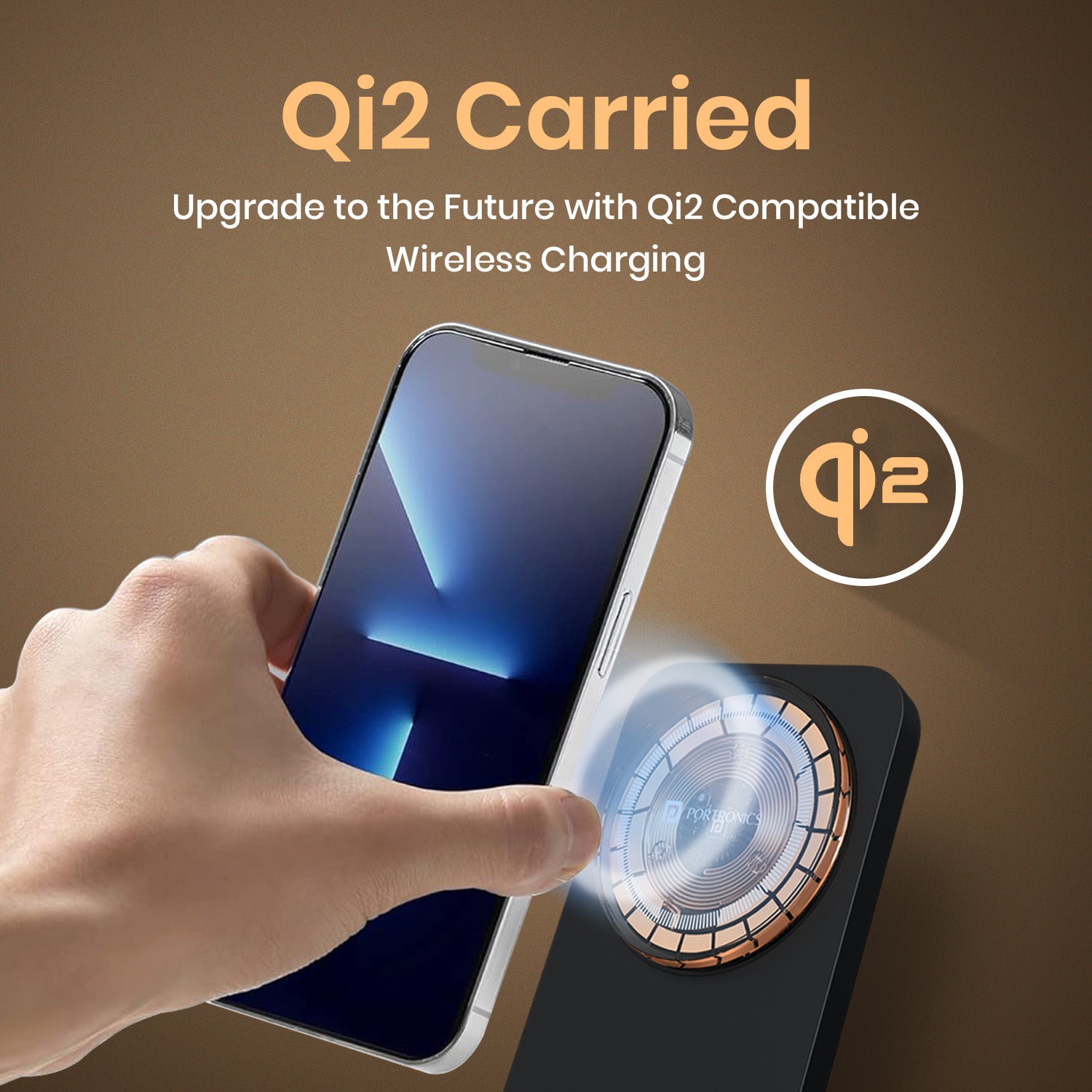 Portronics FLUX wireless charger with phone stand| wireless charger compatible with Qi2 devices| best wireless charger for Samsung