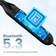 Portronics Harmonics Z7 wireless earphones neckband| bluetooth headphones neckband with latest bluetooth