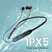Portronics Harmonics Z7 wireless earphones neckband| bluetooth headphones neckband | bluetooth headset neckband with IP X5 rated bluetooth headphones neckband