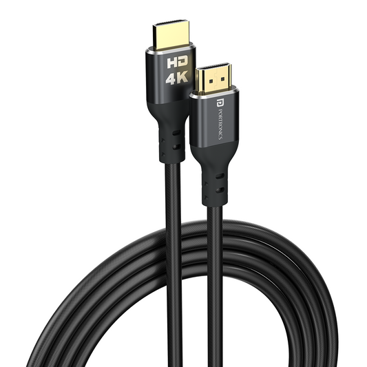 Portronics Konnect Stream 3M 4k Hdmi cable. Black