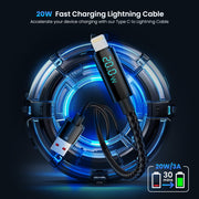Portronics Konnect View - USB-A to 8 Pin Display Cable|  Fast charging Cable for Iphone| 20w fast charging cable| lighting cable