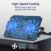 Portronics My Buddy Air 2 Laptop Cooling Pad | laptop stand with fan| gaming laptop stand with fan