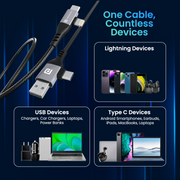 Portronics Konnect 4 in 1 multi-functional charging cable for all devices
