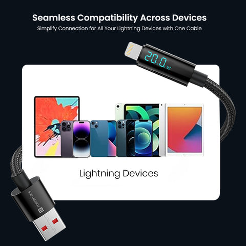 Portronics Konnect View - USB-A to 8 Pin Display Cable for Iphone