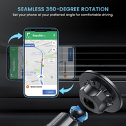 Portronics MoGun 2  magnetic car Phone holder with 360 degree rotation