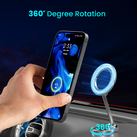 Portronics MoGun 3 magnetic car Phone holder with 360 degree rotation