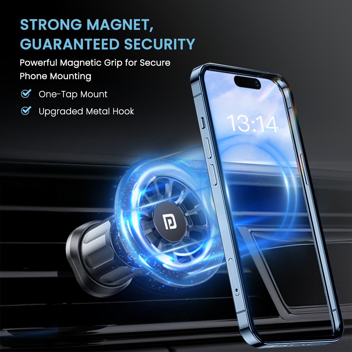 Shop Portronics MoGun Magnetic Phone Holder For Car