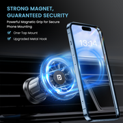 Portronics MoGun 2 magnetic car Phone holder with metal hook