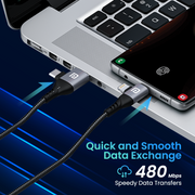 Portronics Konnect 4 in 1 multi-functional charging cable with high speed data transfer