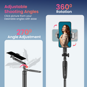 Portronics Lumistick Pro selfie Stick with fill light and 360 degree rotation