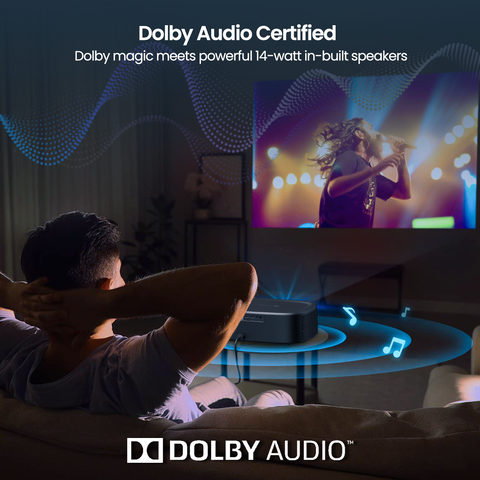 Portronics Beem 430 Smart stream and smart led home Projector comes with dolby audio certified