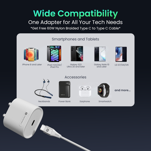 Portronics Adapto  33G Plus 33w fast wall charger for smart devices