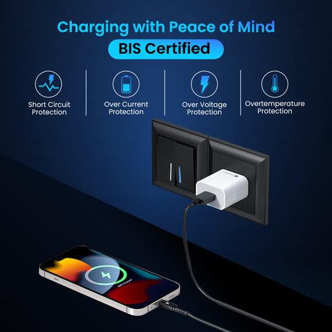 Portronics Adapto 12 12w fast charger with BSI certified