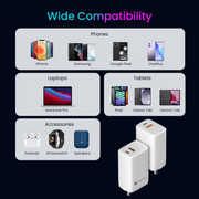 Portronics Adapto 65 Plus 65w fast wall charger for smart devices