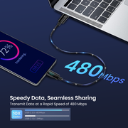 Portronics Konnect View 100 type c to type c pd fast charging cable for fast data transfer upto 480mbps