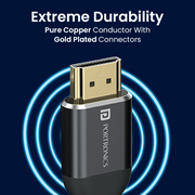 Portronics Konnect Stream 1.5M 4k Hdmi Cable with pure copper conductor for extra durability