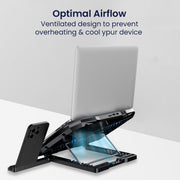Portronics My Buddy Air 2 Laptop Cooling Pad | laptop stand| gaming laptop stand with fan| gaming laptop table with fan| adjustable laptop stand with fan