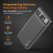 BSI certified Portronics Luxcell Wireless 10K 10000mah 15w mag safe fast charging wireless power bank 