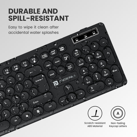Portronics Key6 Wireless Key caboard and  Mouse with spill resistant| best wireless keyboard under 1000 in India