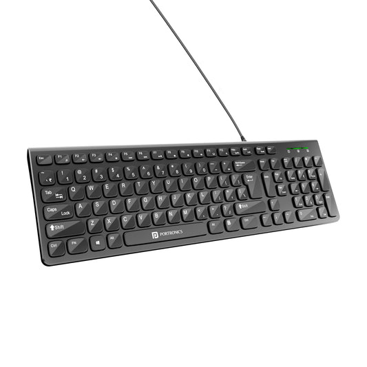 portronics ki pad 2 wired keyboard for laptop| wired keyboard under 1000. Black