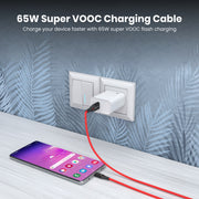 Portronics Konnect Dash 2 Super VOOC  charging cable| type c charging cable| fast charging cable| universal PD Type-C charging cable