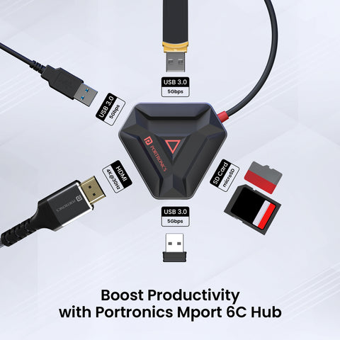 Portronics Mport 6C usb Hub