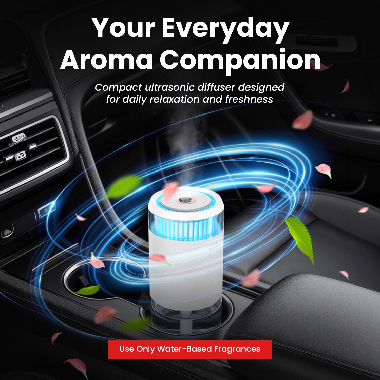 Magma Go ultrasonic air humidifier and diffuser delivers long-lasting mist with a 135ml tank, ideal for soothing babies’ cough, improving sleep quality, and enhancing aromatherapy sessions