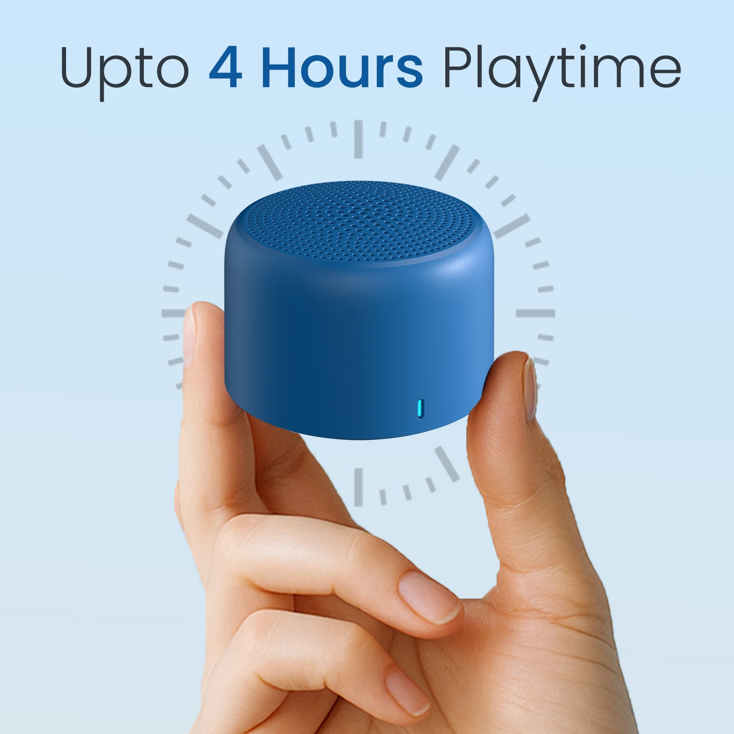 Blue Mini Portable Bluetooth Speaker Pico | Stylish Wireless Mini Speaker with Affordable Mini Speaker Price & Long Playtime