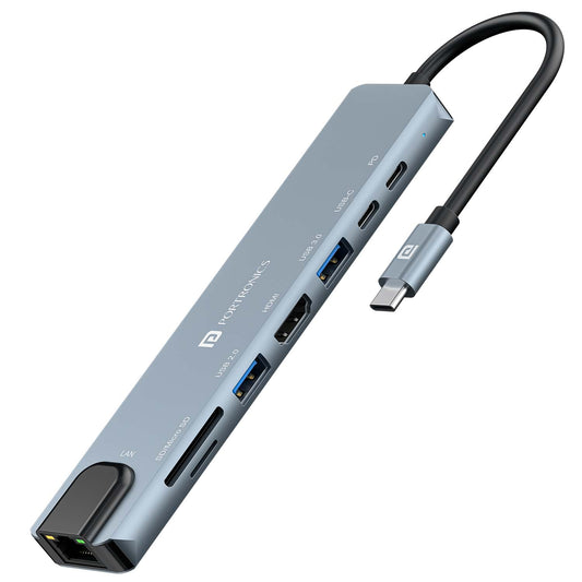 Mport 8 Multiport USB adapter for USB-C devices Plug in your laptop, charger, insert SD Card, connect to keyboard/mouse/ou will use for all your needs.
