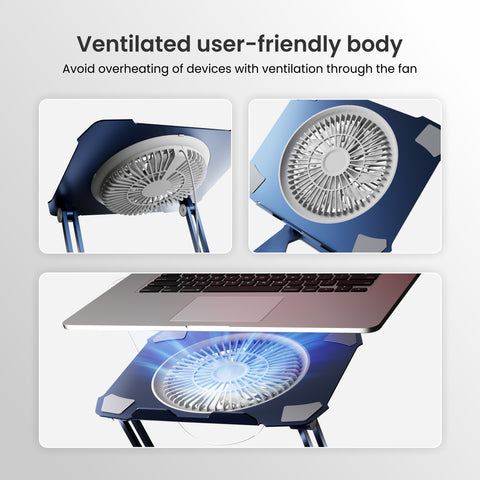 ventilated user friendly body laptop stand from portronics