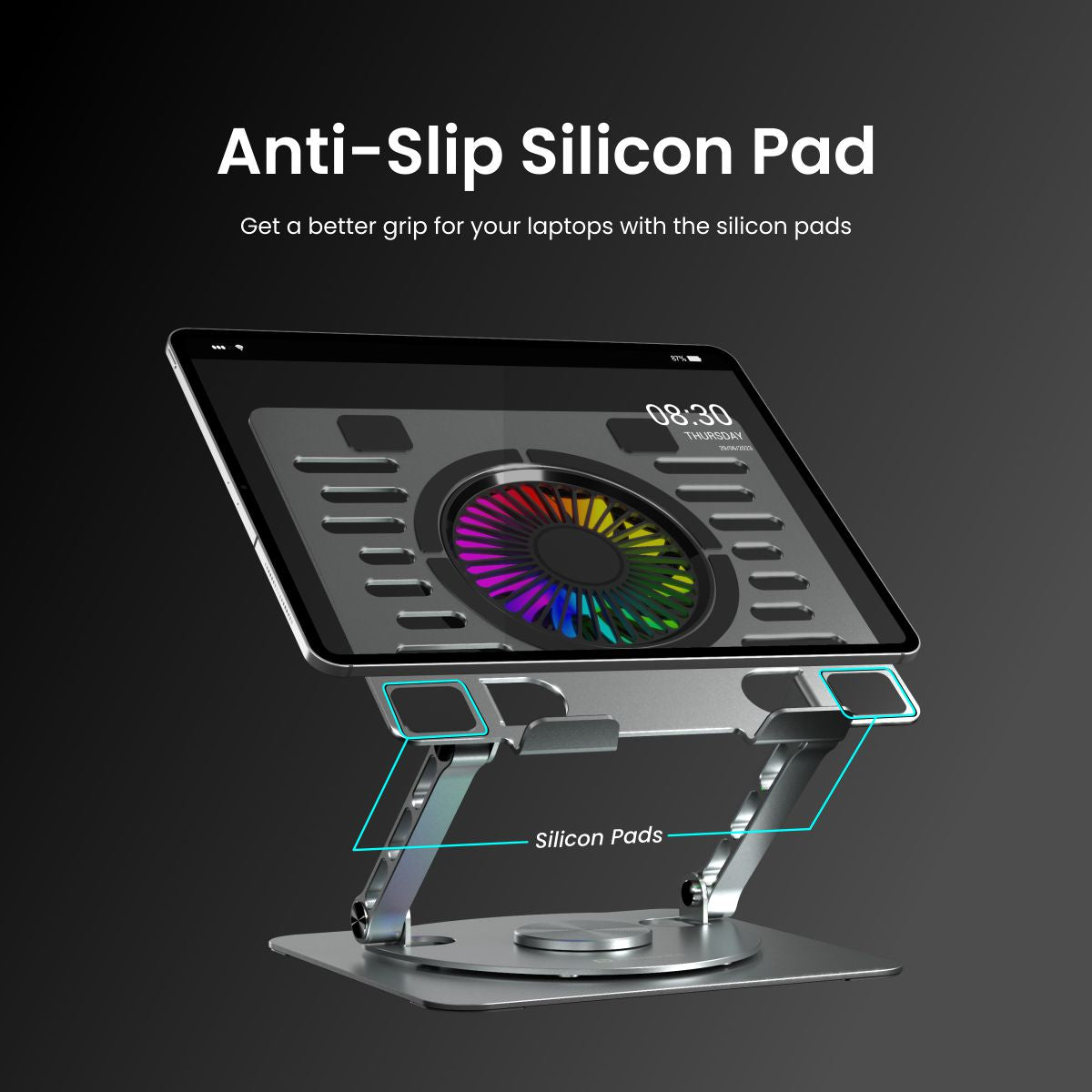 Portronics My Buddy K: Portable Laptop Stand With Anti-Slip