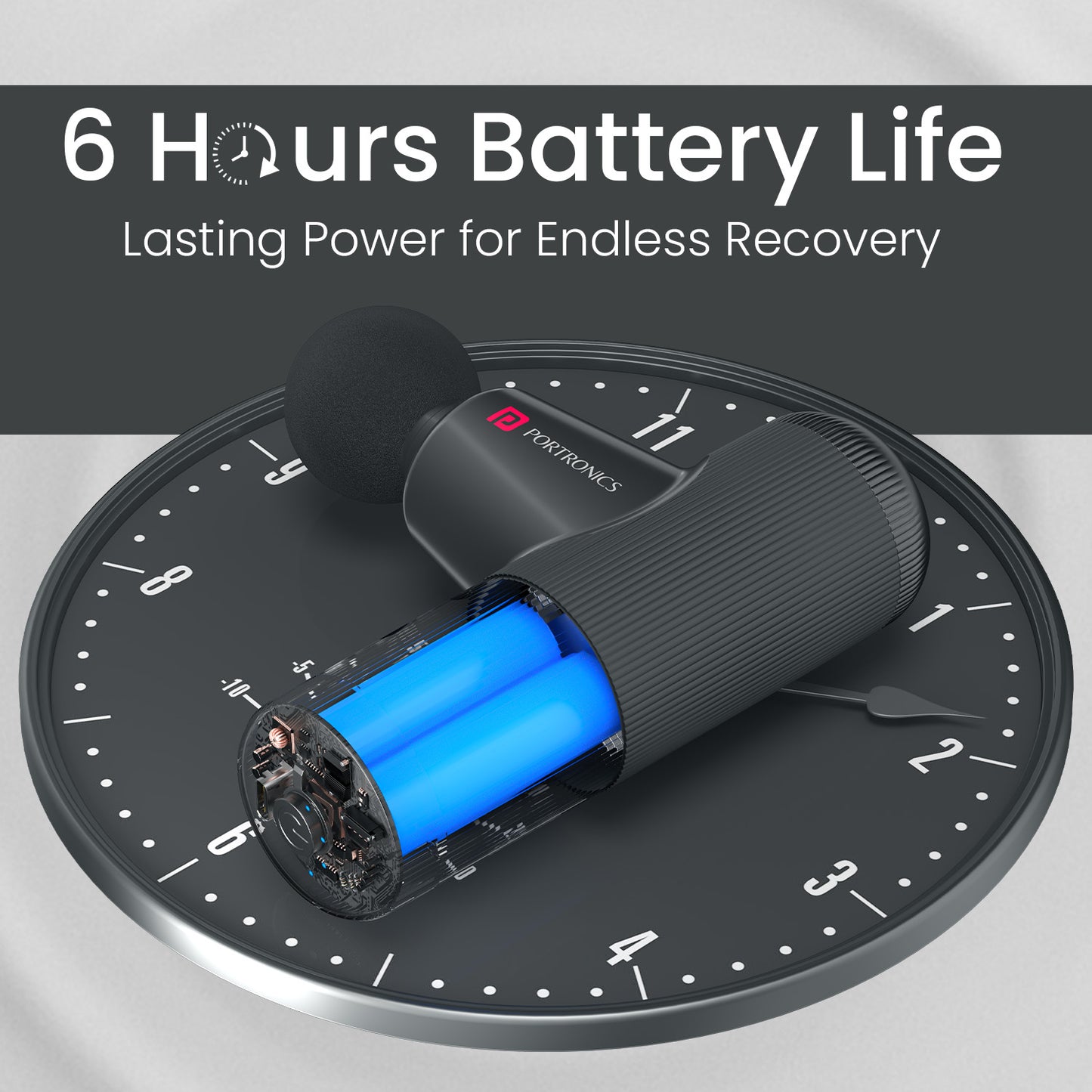 Portable Mini Massager with long-lasting rechargeable battery, ideal for sports therapy, stiffness relief, and targeted deep tissue massage.