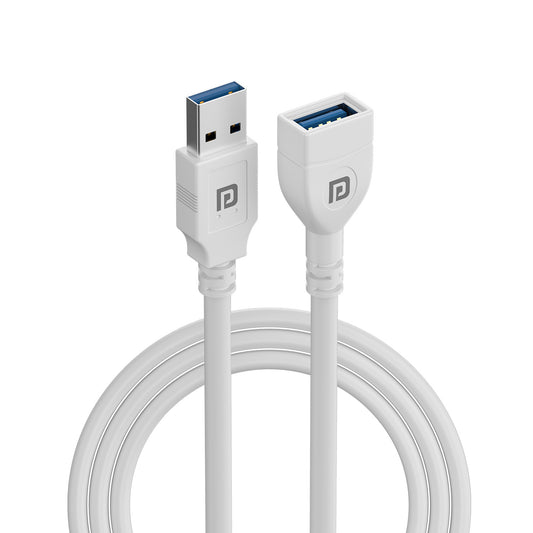 Portroncis Uniconnect USB Extension Cable 1.5M for TV and Laptop – Fast Charging and Data Transfer Cable for Android and iPhone Devices
